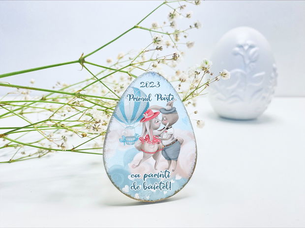 Ousor de Paste cu magnet personalizat - Lovely Bunnies