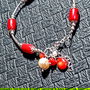 Bratara argint coral perle naturale de cultura boho chic trendy - Transport gratuit