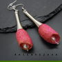 Cercei handmade statement unicat - coconi matase, perle (cod1012)