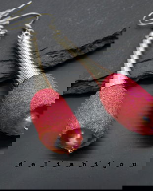 Cercei handmade statement unicat - coconi matase, perle (cod1012)