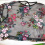 Bluza  sexy tulle cu broderie