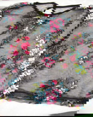 Bluza  sexy tulle cu broderie