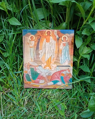 Icoană pe lemn- Învierea Domnului