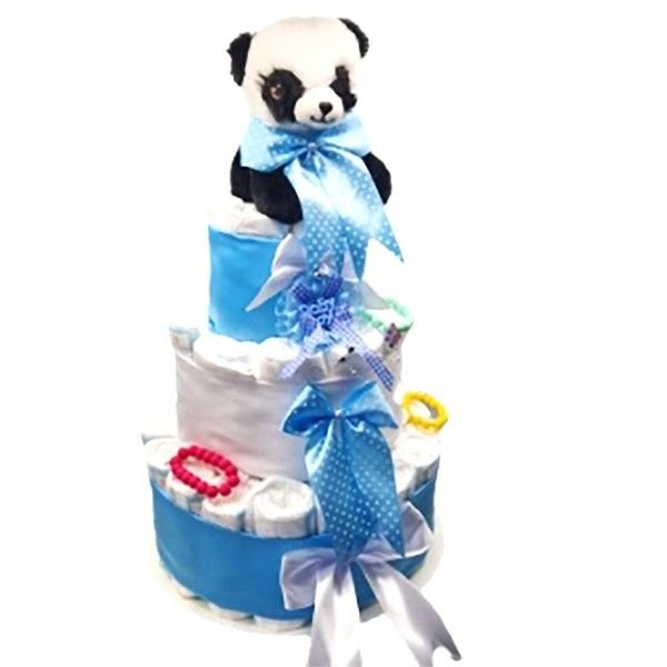 Tort pampers, MCF, Tort Personalizat pentru Baby Shower, panda