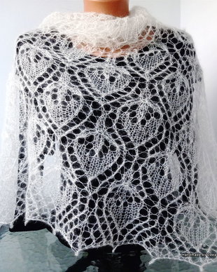 Sal tricotat manual mohair