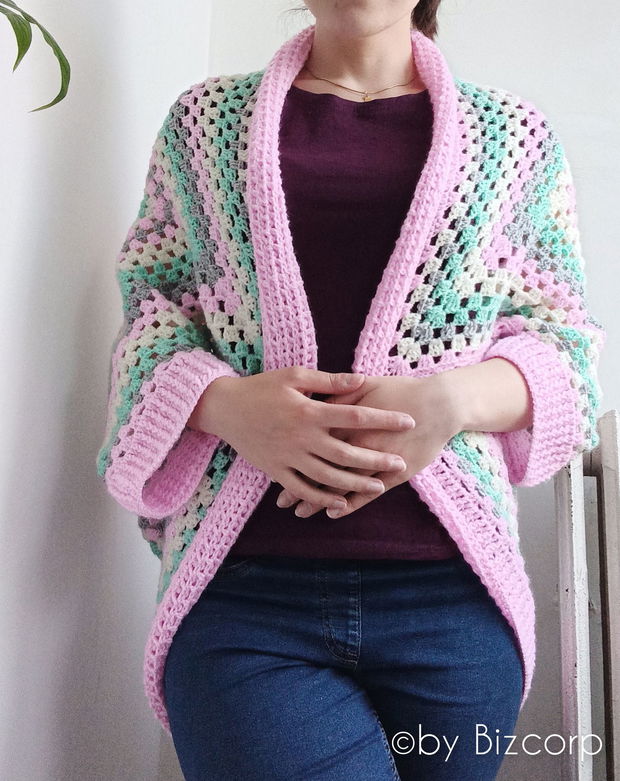 SHRUG-Cardigan crosetat dama, S/M