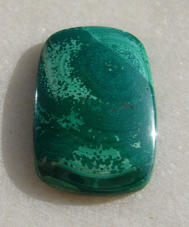 Cabochon malachit NATURAL aprox 5x21x33 mm