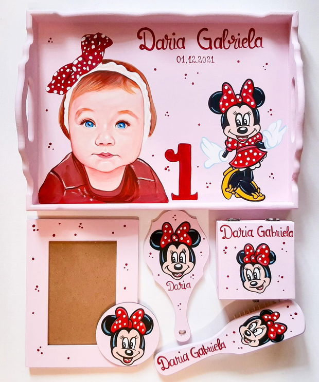 Set moț Portret și Minnie Mouse