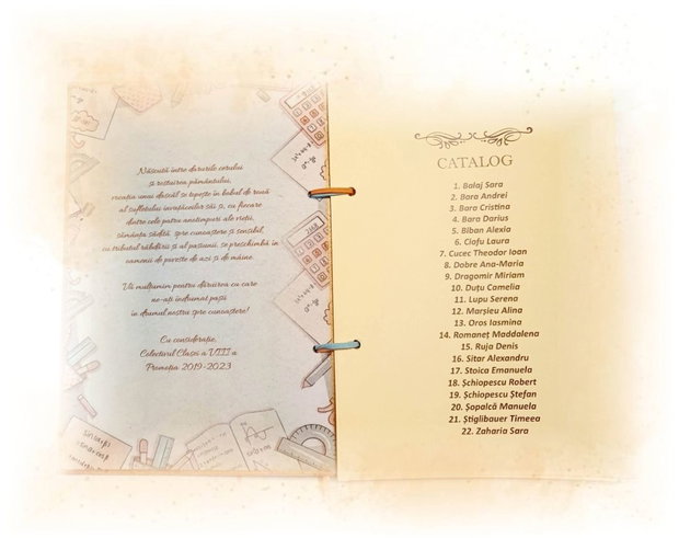 Agenda / album / jurnal personalizat pentru doamna invatatoare / educatoare / diriginta / profesoara, "Cartea cu ganduri", matematica