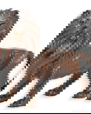 Leu-statueta moderna din bronz