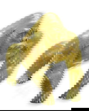 Gorila aurie-statueta din bronz