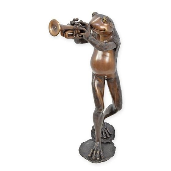 Broasca cu trompeta-statueta din bronz
