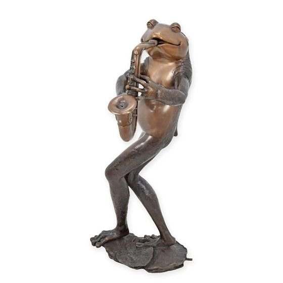 Broasca cu saxofon-statueta din bronz