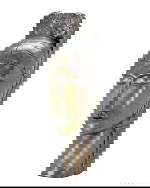 Cap de femeie-statueta moderna din bronz