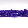 Cristale din sticla, rondelle, 4x3 mm, opace, AB, albastru inchis-L12