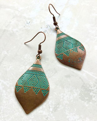 Cercei Boho cupru