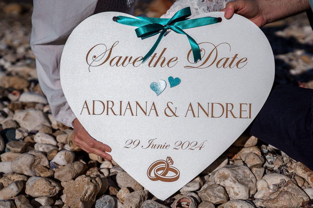 Save the date 50cm smarald