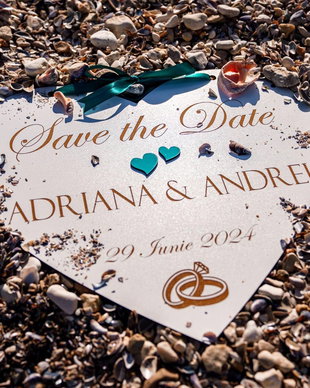 Save the date 50cm smarald