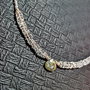 Colier argint acvamarin cristal de stanca brioleta heishi minimalist boho chic trendy - Transport gratuit