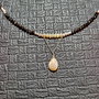 Colier argint opal de foc etiopian spinel brioleta heishi lant argint minimalist boho chic trendy - Transport gratuit