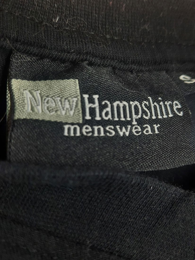 Tricou bărbați, ''New Hampshire", negru guler în V, mărimea S