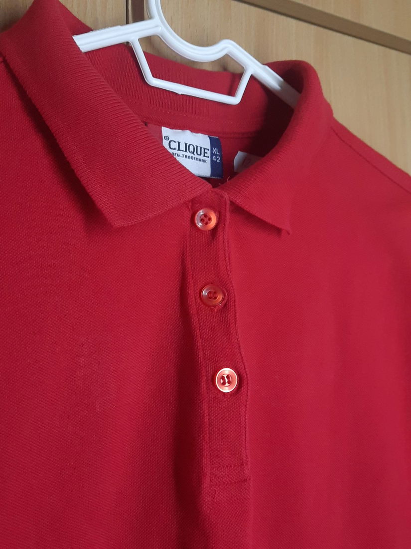 Tricou polo bărbați, ''Clique", roșu, mărimea XL