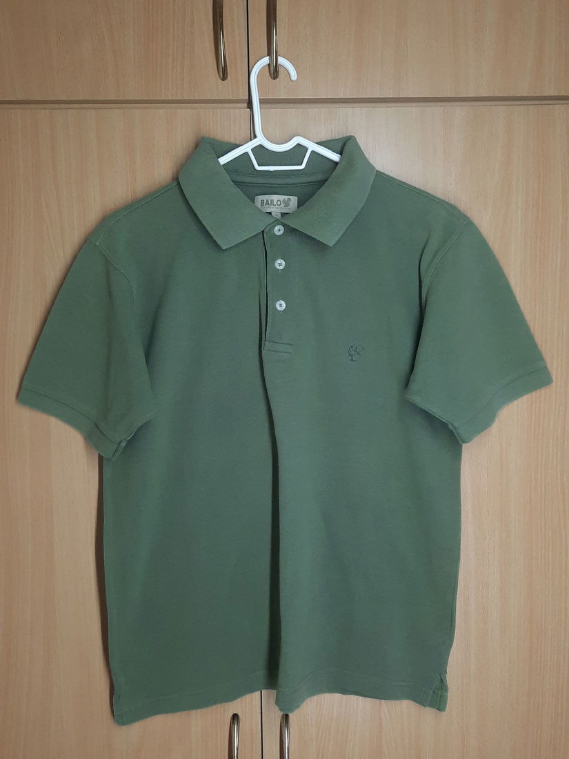 Tricou polo bărbați, ''Bailo", verde-gri, mărimea S