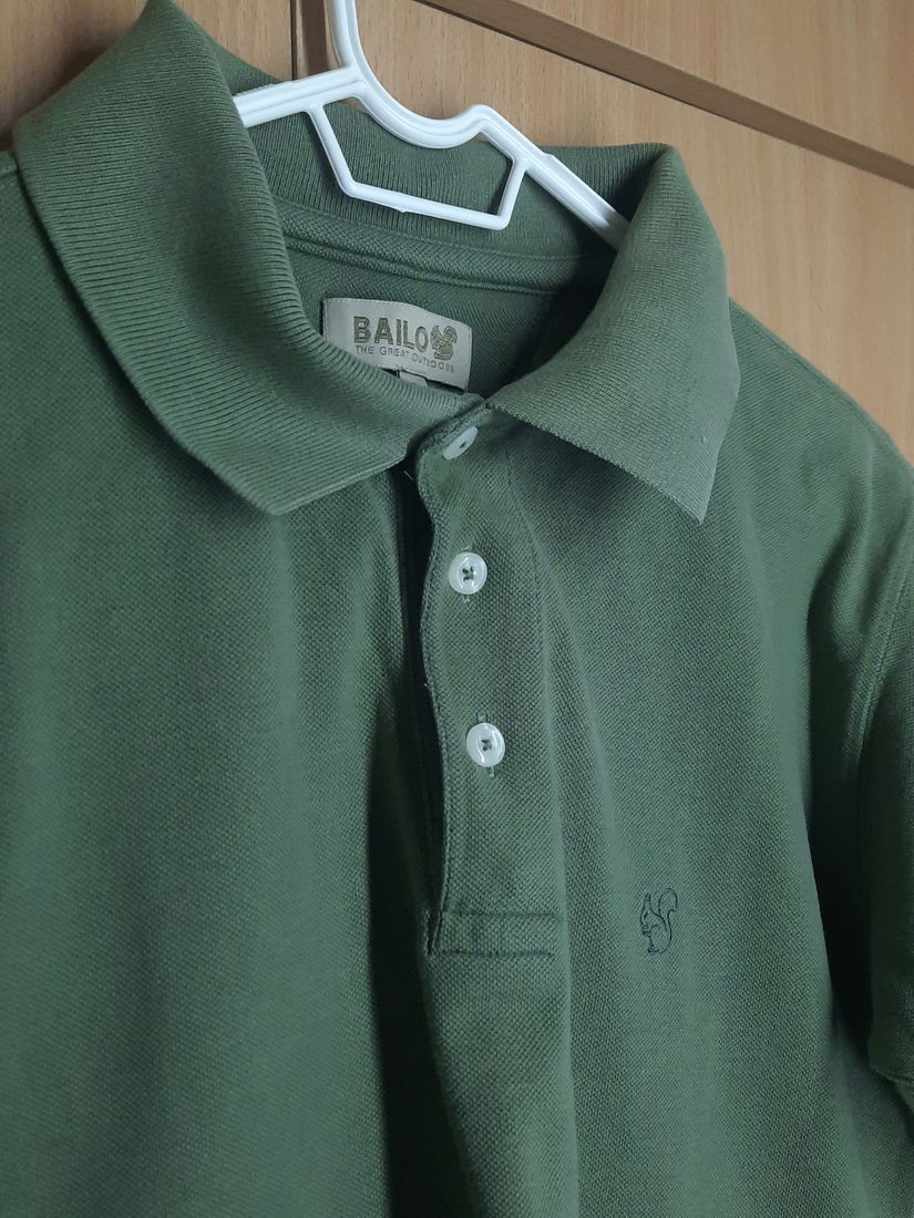 Tricou polo bărbați, ''Bailo", verde-gri, mărimea S