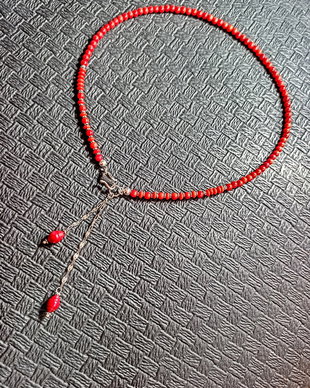 Colier argint coral inchidere frontala lant argint minimalist boho chic trendy - Transport gratuit