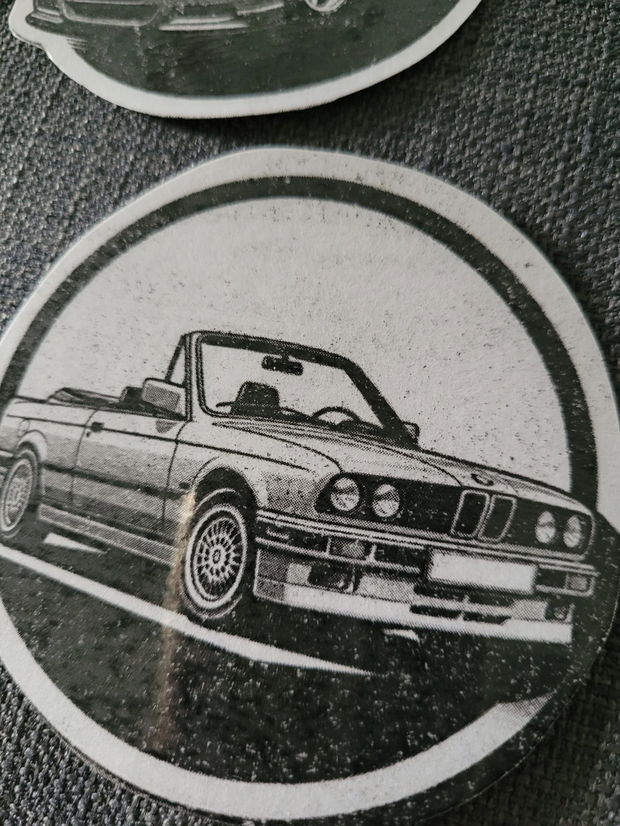 Sticker model BMW pe hârtie - 7 buc./set