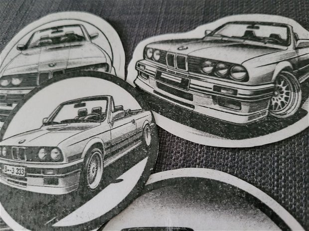 Sticker model BMW pe hârtie - 7 buc./set