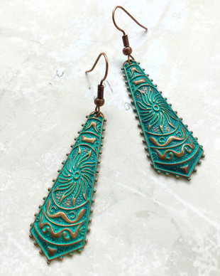 Cercei Boho cupru