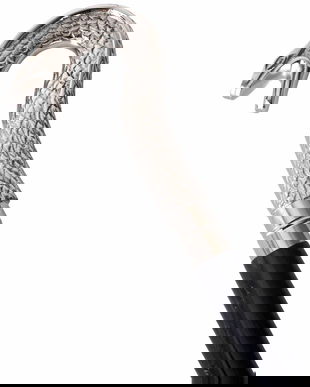 Baston lemn masiv cu maner sarpe