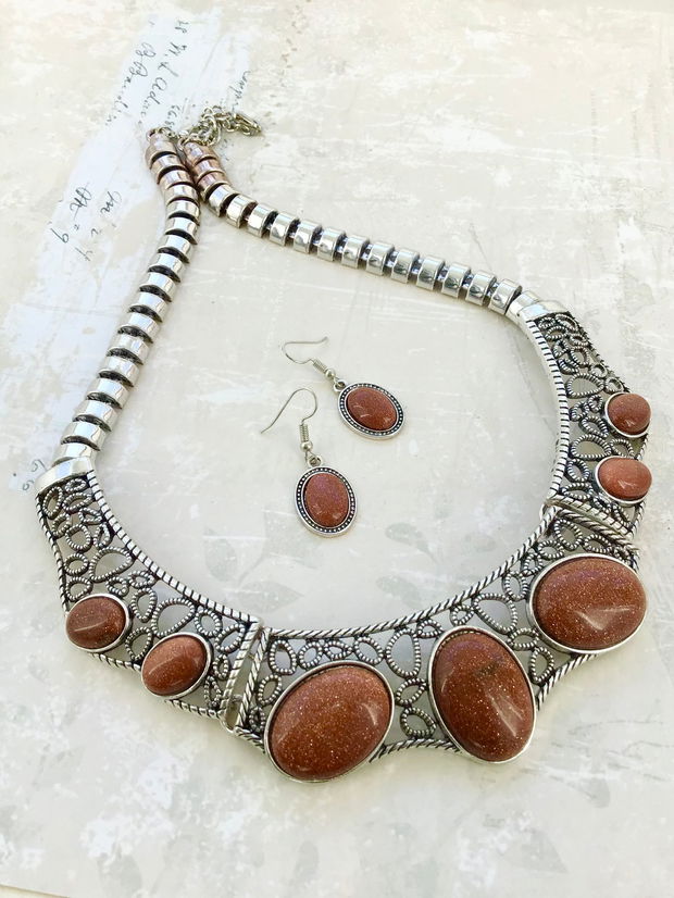 Set Boho piatra soarelui