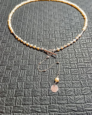 Colier argint perle naturale de cultura lant charm argint minimalist boho chic trendy cadou