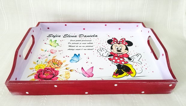 Tavita de turta personalizata, Minnie Mouse