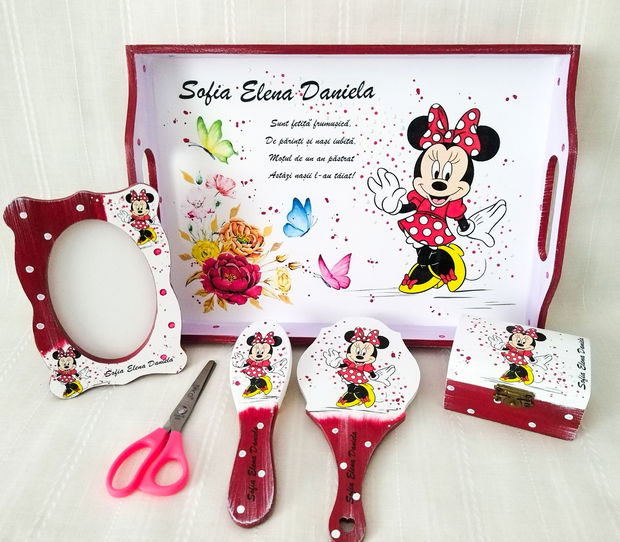 Tavita de turta personalizata, Minnie Mouse