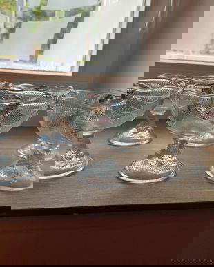 SET  CUPE DE INGHETATA ART DECO ANII 60 FRANTA