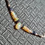 Colier argint opal de foc etiopian diamante brute negre lant argint minimalist boho chic trendy - Transport gratuit