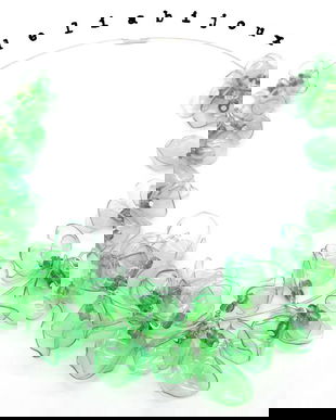 Colier statement handmade unicat - PET-uri (plastic) reciclate - flori (cod1023)