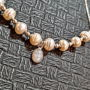 Colier argint perle naturale de cultura piatra lunii charm lant argint minimalist boho chic trendy - Transport gratuit