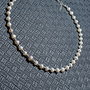Colier argint perle naturale de cultura vintage style clasic boho chic trendy - Transport gratuit