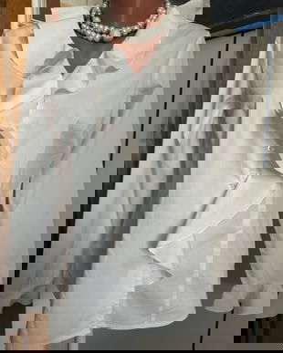 BLUZĂ ELEGANTĂ MARKS&SPENCER BUMBAC ELASTIC MĂRIME 14