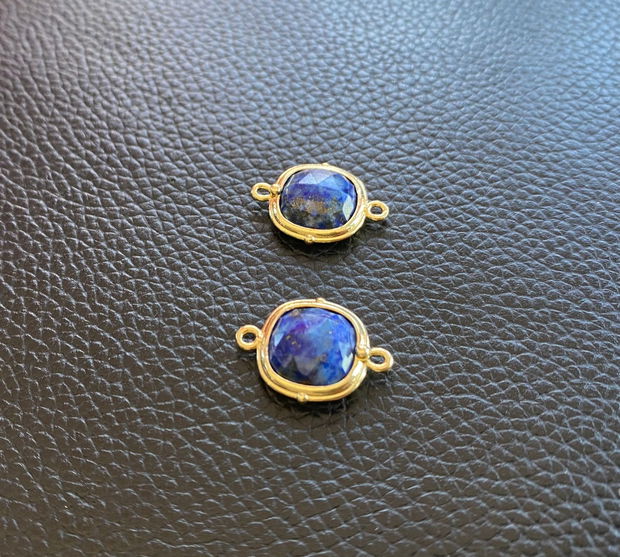 Element conector lapis lazuli 18x14 mm - 1 buc