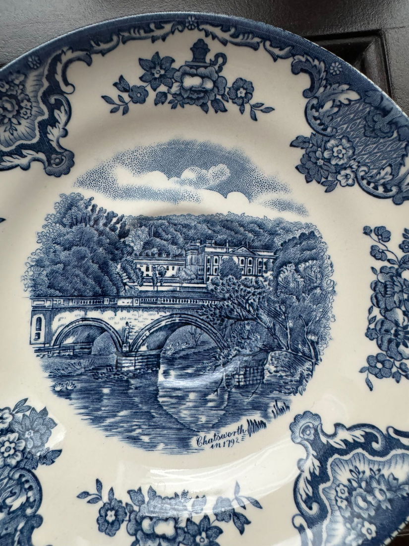 STADFFORDSHIRE ENGLISH PORCELAINE HANDENGRAVED