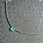 Colier argint smarald onix verde lant argint brioleta heishi minimalist boho chic trendy