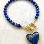 Bratara inima lapis lazuli