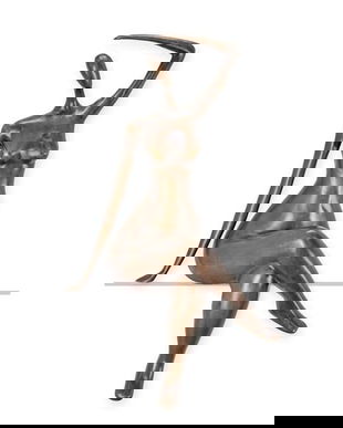 Femeie voluptuoasa-statueta moderna din bronz