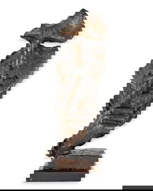 Nu vorbi rau-statueta din bronz cu un soclu din marmura