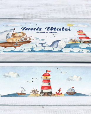 Cutie Amintiri Personalizată - Leul Marinar